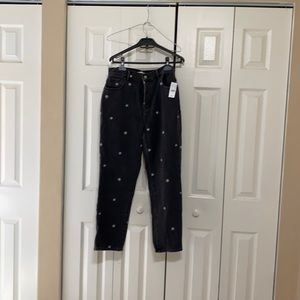 PacSun Black Daisy Sz 28 Mom Jeans
